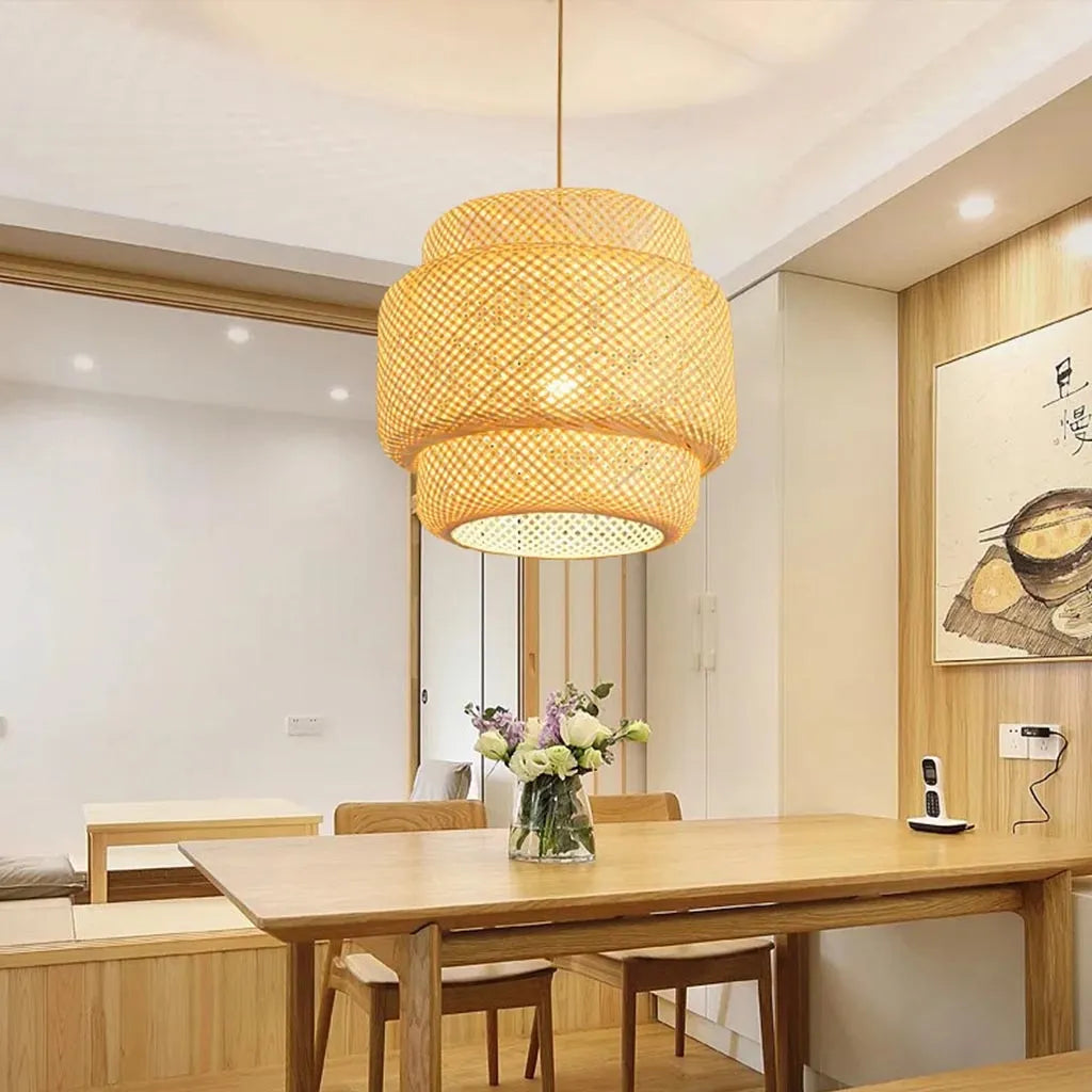 Handwoven Bamboo Pendant Lamp