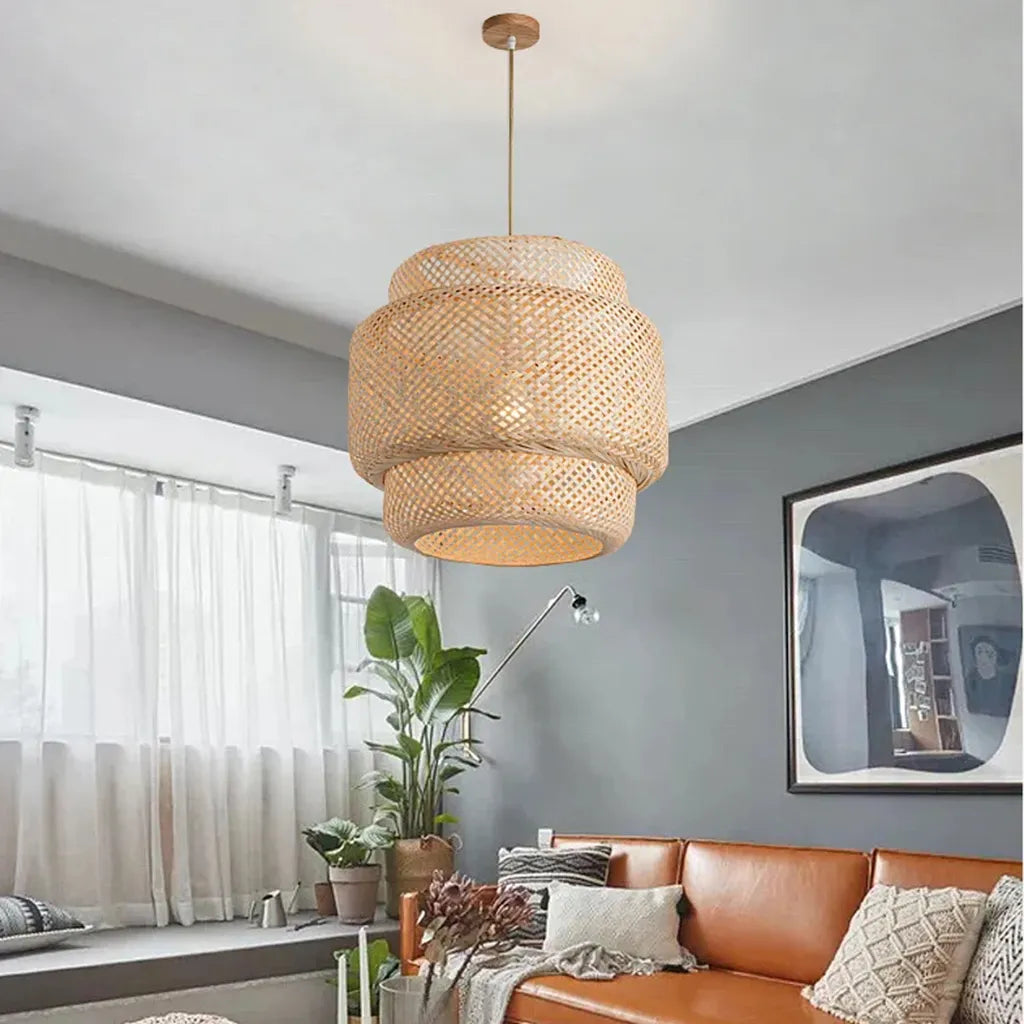 Handwoven Bamboo Pendant Lamp