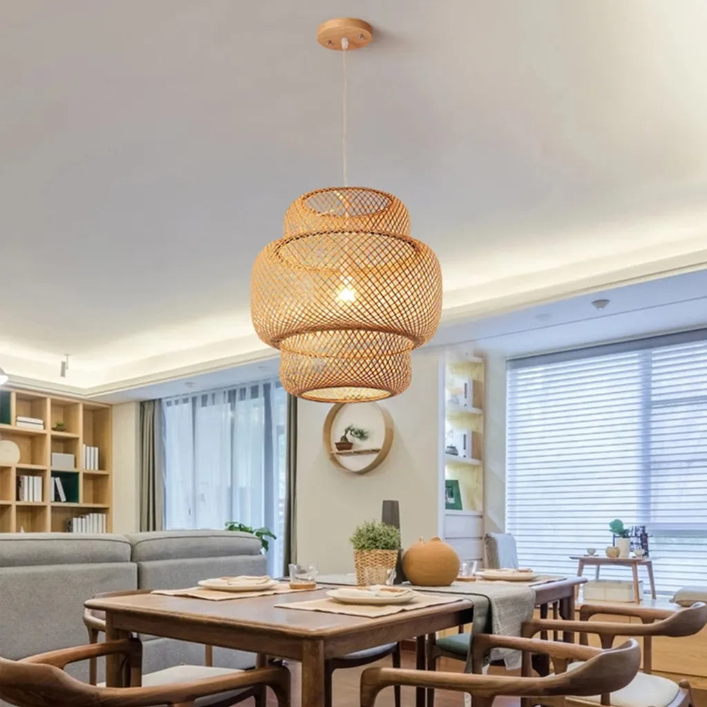 Handwoven Bamboo Pendant Lamp