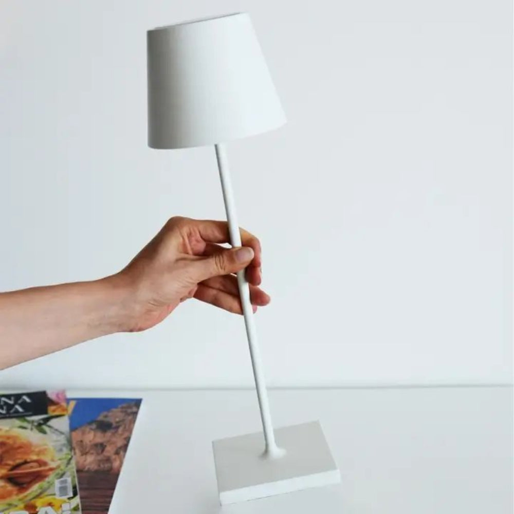 Dimmable cordless LED touch control table lamp