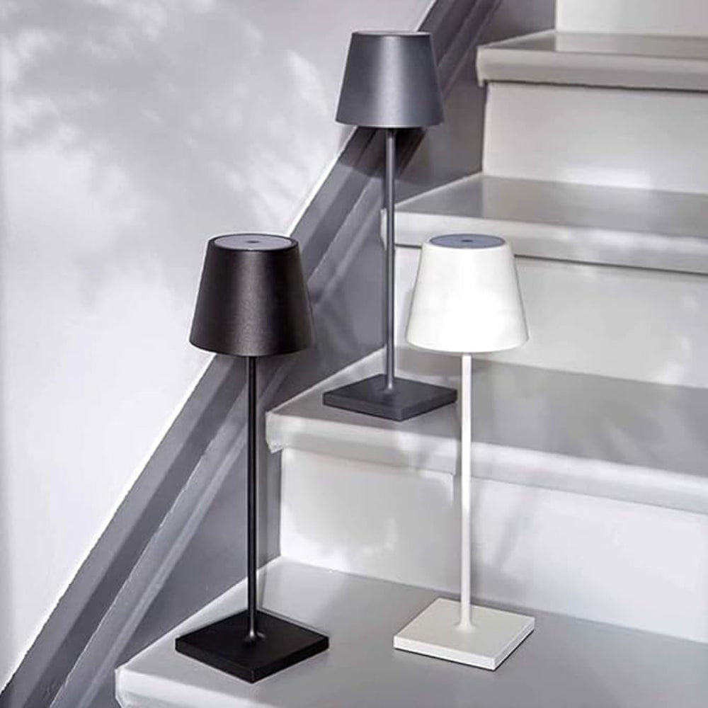 Dimmable cordless LED touch control table lamp