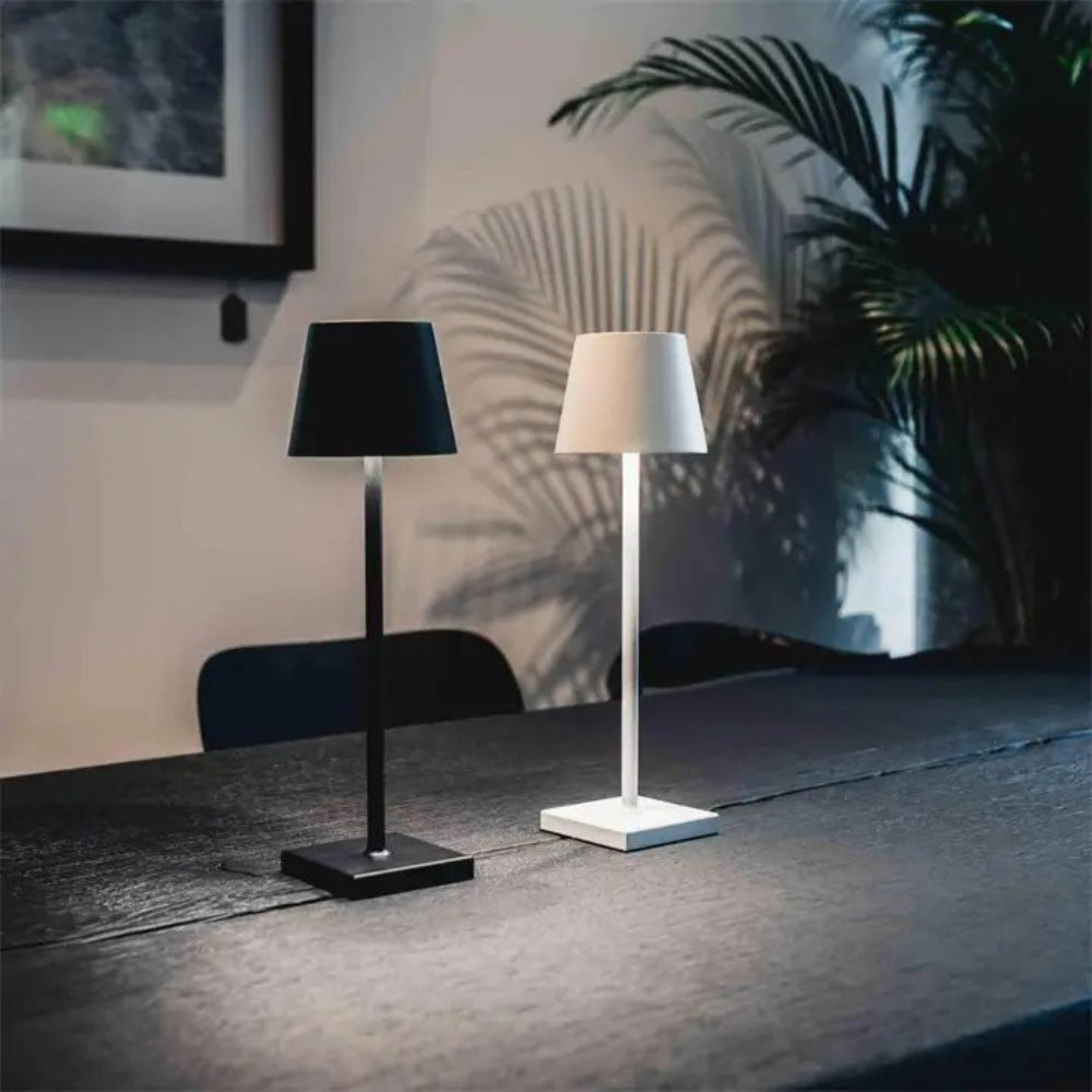 Dimmable cordless LED touch control table lamp