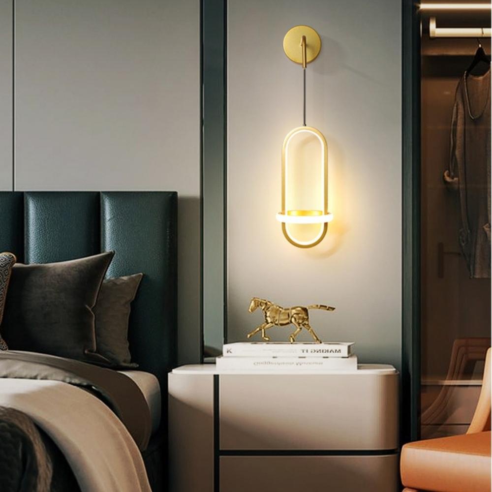 Oval Acrylic Designer Wall Light - Soft LED Lighting for Living Room and Bedroom